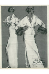 1974 Sable Cuffed Cream Jersey Bill Blass Dress