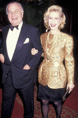 Fall 1991 Bill Blass Well Documented Gold Silk Brocade Jacket & Skirt Suit