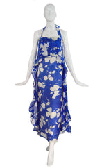 1970s Screened Silk Gazar Givenchy