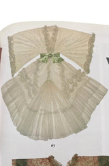 Important 1972 Zandra Rhodes Hand Painted 'Butterfly' Kimono Sleeve Dress w Lily Print & Original Petticoat