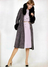 Spring 1976 Chanel Haute Couture Silk Ivory Dress w Hand Stitched Pleats