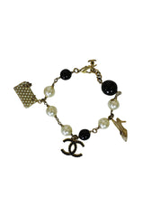 Chanel Pearl & Bag Charm Bracelet