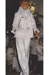 Well Documented Fall 1977 Christian Dior Haute Couture Cream Silk Suit