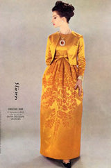 Documented 1962 Christian Dior Haute Couture Yellow Silk Dress