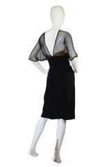 1950s Harvey Berin Silk Illusion Dress
