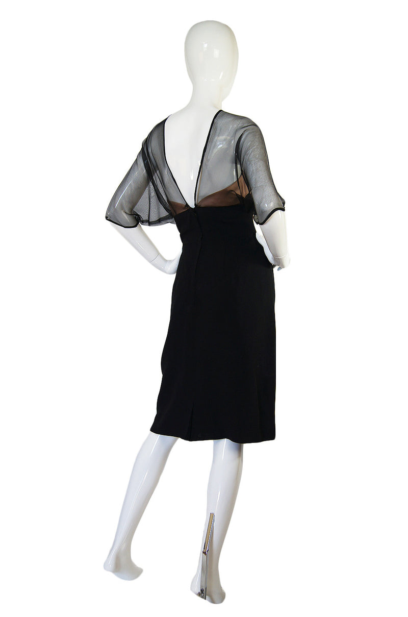 1950s Harvey Berin Silk Illusion Dress