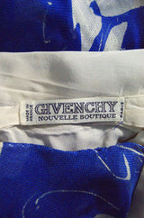 1970s Screened Silk Gazar Givenchy