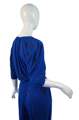 1970s Jean Muir Print Jersey Jumpsuit