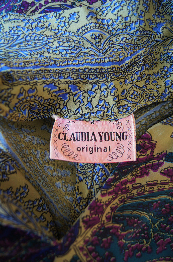1940s Claudia Young Silk Wiggle Dress