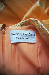 1960s Peach & Gold Oscar De La Renta