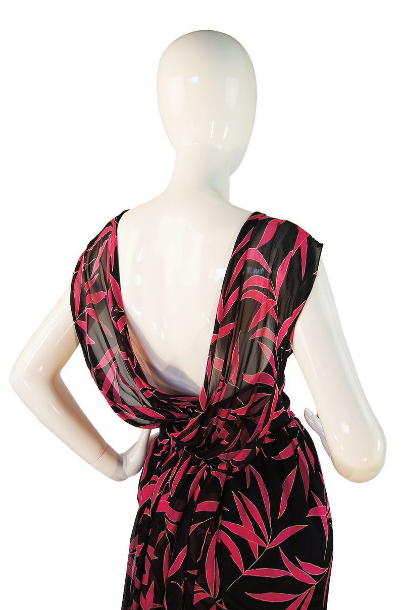1970s Rare Valentino Silk Goddess Dress