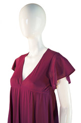 1970s Grape Nylon John Kloss Gown