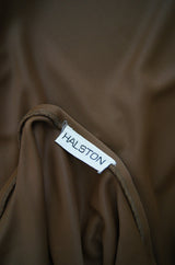 1970s Halston Tie Front Sheath Dress