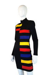 A/W 1989 Patrick Kelly Color Block Dress