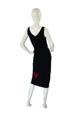 1990s Moschino Heart & Sequin Dress