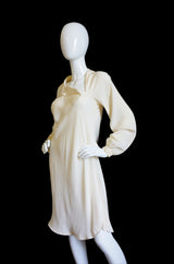 Spring 1977 Spiral Cut Halston Silk Dress