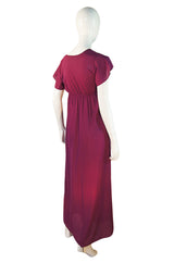 1970s Grape Nylon John Kloss Gown