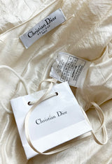 Incredible Spring 2006 Christian Dior by John Galliano Textured Ivory Silk Hourglass Dress