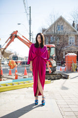 1960s Jean Patou Numbered Haute Couture Draped Silk Dress