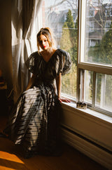 1970s Yves Saint Laurent Silk Dress with Exceptional Lines