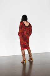 Fall/Winter 1983-84 Yves Saint Laurent Patron Haute Couture Silk Sack Dress