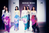 Incredible Spring 2000 Hanae Mori Silk Chiffon Pastel Butterfly Print Dress