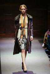 Scenic Print Fall 2004 Prada Runway & Ad Campaign Skirt w Gathered Bottom