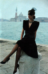 1983 Yves Saint Laurent Crepe & Sequin Dress