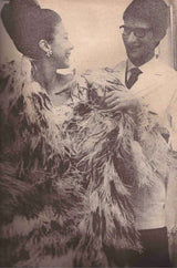 Rare c1970 Yves Saint Laurent Black Ostrich Feather Coat