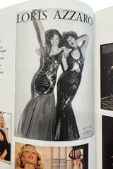 Rare Spring 1973 Loris Azzaro Ad Campaign Documented Gold Metallic Sequin Backless Halter Dress