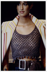 Spring 1994 Christian Dior by Gianfranco Ferre Runway Waxed Cord Top