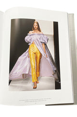 Spring 1999 Oscar De La Renta Pale Green Striped Silk Taffeta Billowing Over Dress & Pant Set