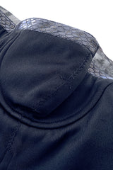 Sexy Spring 2001 Christian Dior by John Galliano Strapless Blue Dress w Leg Garter Strap