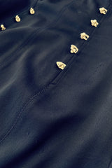 Sexy Spring 2001 Christian Dior by John Galliano Strapless Blue Dress w Leg Garter Strap