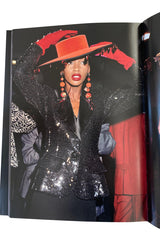 Documented Fall 1992 Yves Saint Laurent Black Sequin 'Le Smoking' Jacket & Silk Maxi Skirt Set