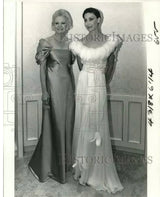 1979 Stavropoulos Deep Red Silk Full Length Dress w Pouf Sleeves