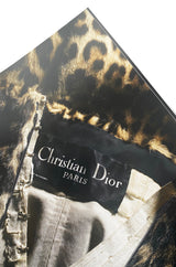 Spring 1976 Christian Dior by Marc Bohan Couture Metallic Gold Striped Silk Chiffon Dress & Jacket