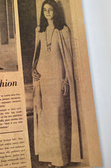 Important 1974 Halston Turquoise Cashmere Extremely Low Back Halter Dress