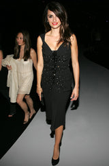 Dreamy Fall 2007 Christian Dior by John Galliano Champagne Silk Dress w Crystal Beading Detail