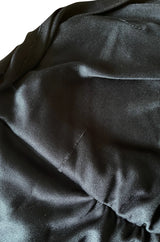 1970s Clobber by Jeff Banks Black Jersey Bare Back Halter Cut Skirted Jumpsuit