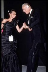 Spring 1982 Unlabeled Givenchy One Shoulder Purple Silk Dress