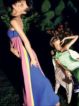 Prettiest Spring 2008 Valentino Runway Strapless Dress in Pink Yellow & Purple