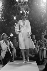 A/W 1973 Christian Dior Haute Couture Intricately Pleated Silk Dress