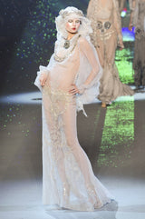 Important Fall 2009 John Galliano “Beautifully Iced Maidens” Beaded Net Pale Blue Grey Dress