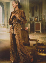 Chic Fall 1972 Christian Dior by Marc Bohan Haute Couture Black Silk Pant Set
