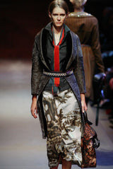 Scenic Print Fall 2004 Prada Runway & Ad Campaign Skirt w Gathered Bottom