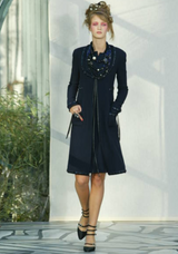 Spectacular Spring 2003 Chanel by Karl Lagerfeld Haute Couture Blue Beaded Runway Dress Coat Suit