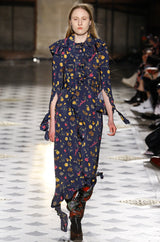 Fall 2016 Vetements Blue Floral Jersey Runway Dress Look 41