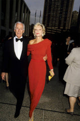 Important Spring 1993 Yves Saint Laurent Haute Couture One Shoulder Silk Crepe Dress