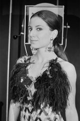 c.1967 Paco Rabanne Couture Mirrored Triangle, Metal, Rhinestone & Beaded Mini Dress w Matching Bag